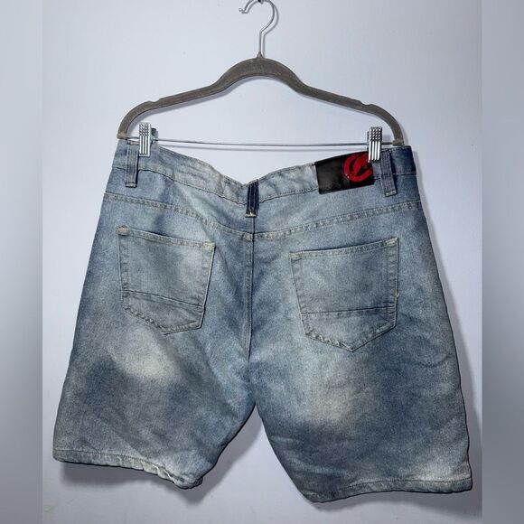 Ecko Unltd. Men’s VTG Blue Denim Relaxed Fit Medium Wash Shorts Size 36 GUC - Picture 7 of 12